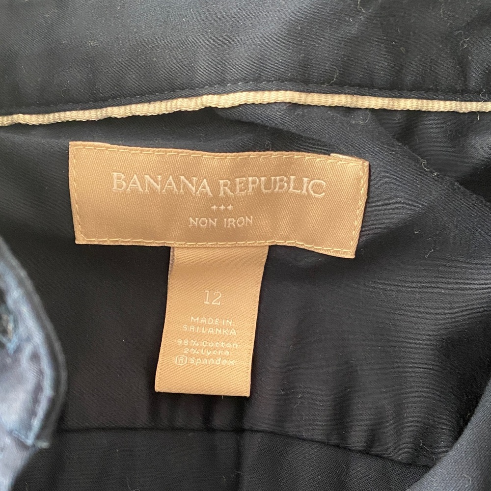 Banana Republic Black Non-Iron Blouse